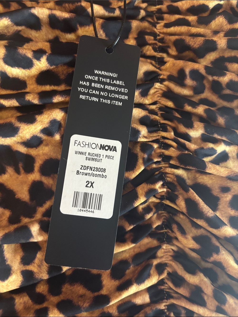 Leopard Printed One Piece Swimsuit - Picture 5 of 5